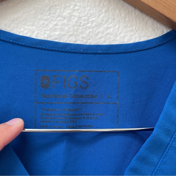 Figs Catarina Scrubs Top Blue Size L - Picture 4 of 4